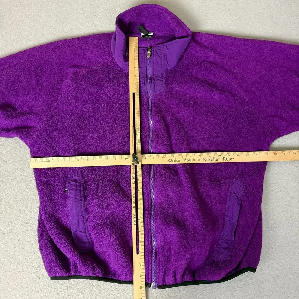 Vintage The North Face Fleece Jacket XL Purple Full Zip Made in USA
